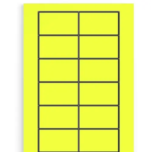 Acryl Etikett, (L x B) 60 x 35 mm, gelb, Seite mit 25 Stk, 1686220000 Garantierte Lieferung