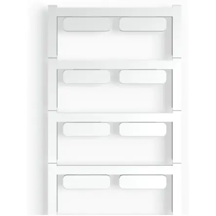 Neue Kollektion PA Gerätemarkierer, (L x B) 27 x 12.5 mm, silber, 80 Stk, 1713720000