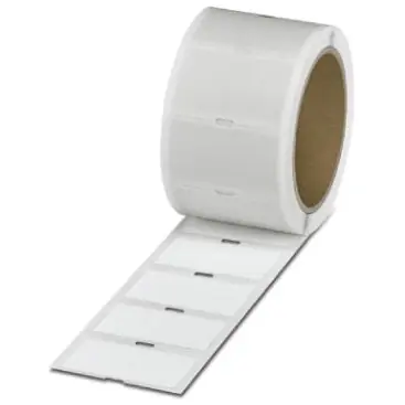 Echt Polyester Etikett, (L x B) 60 x 30 mm, weiß, Rolle mit 1000 Stk, 1054878