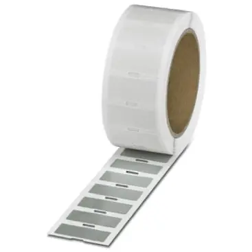 Polyester Etikett, (L x B) 40 x 15 mm, silber, Rolle mit 1000 Stk, 1054877 Knallerangebot