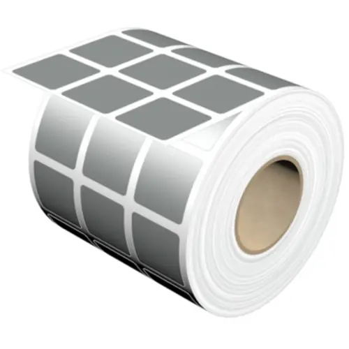 Neue Kollektion Polyester Etikett, (L x B) 27 x 27 mm, silber, Rolle mit 5000 Stk, 1477340000