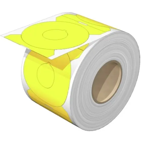 Neue Ware Polyester Gerätemarkierer, (L x B) 60 x 60 mm, gelb, Rolle mit 450 Stk, 2006060000