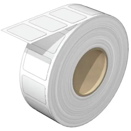 Wochenendangebot Polyester Gerätemarkierer, (L x B) 27 x 18 mm, weiß, Rolle mit 1000 Stk, 2006280000