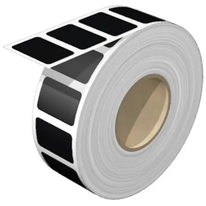 Meistverkauft Polyester Gerätemarkierer, (L x B) 27 x 18 mm, schwarz, Rolle mit 1000 Stk, 2006320000