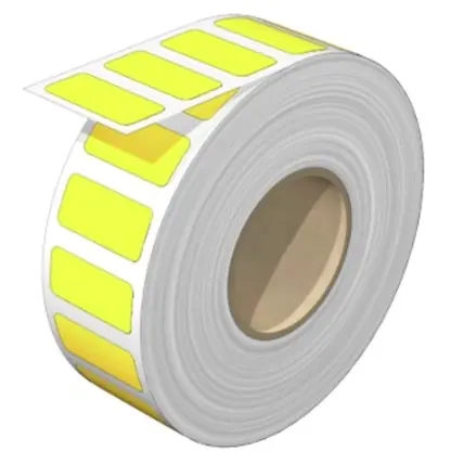 Sichere Zahlung Polyester Gerätemarkierer, (L x B) 27 x 12.5 mm, gelb, Rolle mit 1000 Stk, 2006510000