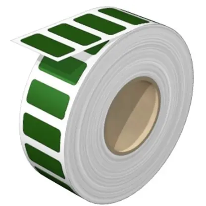 Polyester Gerätemarkierer, (L x B) 27 x 12.5 mm, grün, Rolle mit 1000 Stk, 2006550000 Markenprodukt