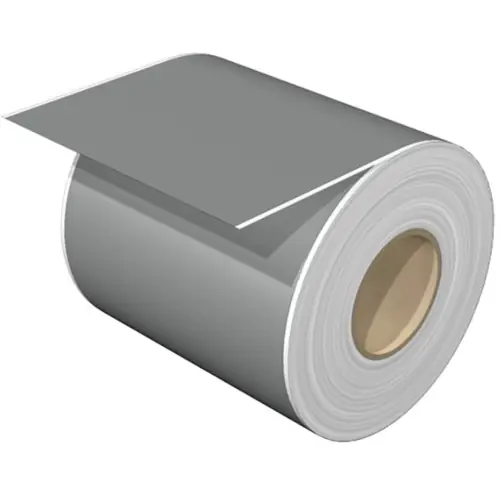 Polyester Etikett, (L x B) 30 m x 100 mm, silber, Rolle mit 1 Stk, 2006710000 Markenware