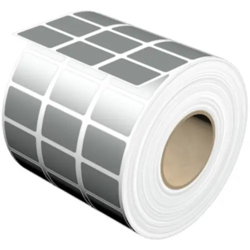 Polyester Etikett, (L x B) 26.5 x 17.5 mm, silber, Rolle mit 10000 Stk, 1770090000 Mega-Angebot