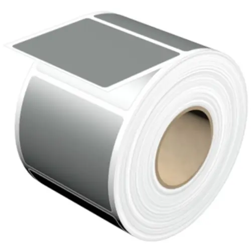Polyester Etikett, (L x B) 63.5 x 50.8 mm, silber, Rolle mit 500 Stk, 1378110000 Angebot