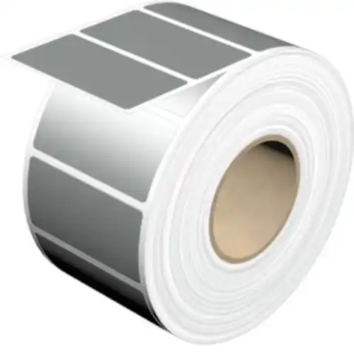 Abverkauf Polyester Etikett, (L x B) 50.8 x 25.4 mm, silber, Rolle mit 2000 Stk, 1378120000