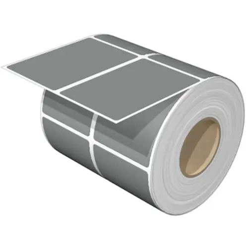 Kostenloser Versand Polyester Etikett, (L x B) 76.2 x 50.8 mm, silber, Rolle mit 500 Stk, 1415650000