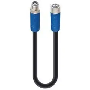 Saisonangebot Sensor-Aktor Kabel, M12-Kabelstecker, gerade auf M12-Kabeldose, gerade, 4-polig, 2 m, PUR, schwarz, 16 A, 934853016