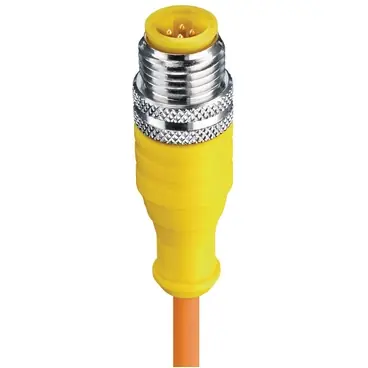 Direktkauf Sensor-Aktor Kabel, 1/2"-Kabelstecker, gerade auf offenes Ende, 4-polig, 5 m, PVC, orange, 4 A, 934636641