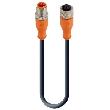 Neue Kollektion Sensor-Aktor Kabel, M12-Kabelstecker, gerade auf M12-Kabeldose, gerade, 5-polig, 1.5 m, PUR, schwarz, 4 A, 45786