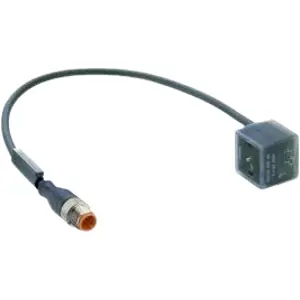 Sensor-Aktor Kabel, M12-Kabelstecker, gerade auf Ventilsteckverbinder DIN form A, 3-polig, 0.6 m, PUR, schwarz, 4 A, 18254 Meistverkauft