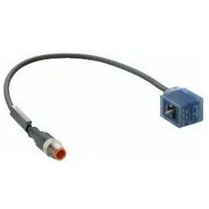 Sensor-Aktor Kabel, M12-Kabelstecker, gerade auf Ventilsteckverbinder DIN form B, 3-polig, 0.6 m, PUR, schwarz, 4 A, 11970 Nur Heute