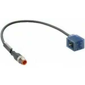 Sensor-Aktor Kabel, M12-Kabelstecker, gerade auf Ventilsteckverbinder DIN form B, 3-polig, 2 m, PUR, schwarz, 4 A, 11993 Neuheit