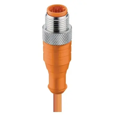Sensor-Aktor Kabel, M12-Kabelstecker, gerade auf offenes Ende, 5-polig, 1.2 m, PVC, orange, 4 A, 14821 Zertifiziert