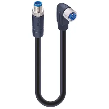 Knallerangebot Sensor-Aktor Kabel, M12-Kabelstecker, gerade auf M12-Kabeldose, abgewinkelt, 5-polig, 10 m, PUR, schwarz, 16 A, 934853348