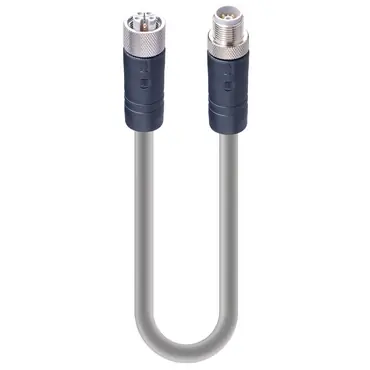 Solange Der Vorrat Reicht Sensor-Aktor Kabel, M12-Kabelstecker, gerade auf M12-Kabeldose, gerade, 5-polig, 0.3 m, PUR, grau, 16 A, 934853481