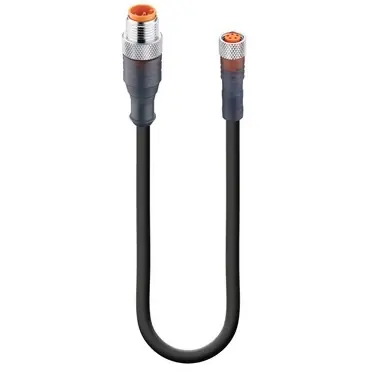 Nur Für Kurze Zeit Sensor-Aktor Kabel, M12-Kabelstecker, gerade auf M8-Kabeldose, gerade, 5-polig, 0.6 m, PUR, schwarz, 3 A, 934898122