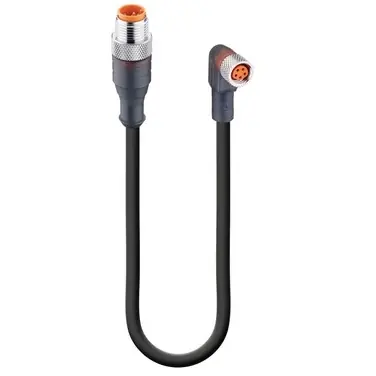 Sensor-Aktor Kabel, M12-Kabelstecker, gerade auf M8-Kabeldose, abgewinkelt, 5-polig, 2 m, PVC, schwarz, 3 A, 934898140 Kostenloser Rückversand