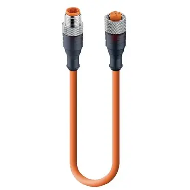 Sensor-Aktor Kabel, M12-Kabelstecker, gerade auf M12-Kabeldose, gerade, 5-polig, 15 m, PUR, orange, 4 A, 55868 Sonderaktion
