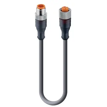 Garantierte Lieferung Sensor-Aktor Kabel, M12-Kabelstecker, gerade auf M12-Kabeldose, gerade, 5-polig, 2 m, PUR, schwarz, 4 A, 17091