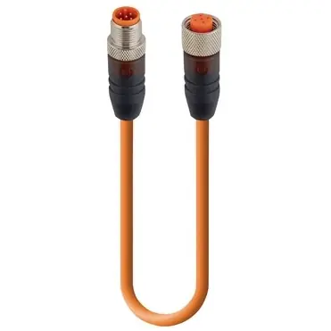 Heißes Angebot Sensor-Aktor Kabel, M12-Kabelstecker, gerade auf M12-Kabeldose, gerade, 5-polig, 5 m, PUR, orange, 4 A, 109380