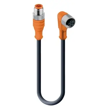 Kostenfreie Lieferung Sensor-Aktor Kabel, M12-Kabelstecker, gerade auf M12-Kabeldose, abgewinkelt, 5-polig, 3 m, PUR, schwarz, 4 A, 46504