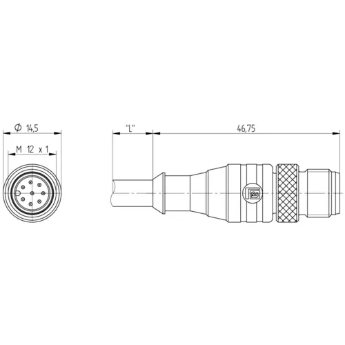 Top-Angebot Sensor-Aktor Kabel, M12-Kabelstecker, gerade auf M12-Kabeldose, gerade, 8-polig, 7 m, PUR, schwarz, 2 A, 20359