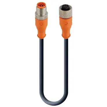 Schnäppchen Sensor-Aktor Kabel, M12-Kabelstecker, gerade auf M12-Kabeldose, gerade, 8-polig, 2 m, PUR, schwarz, 2 A, 80888