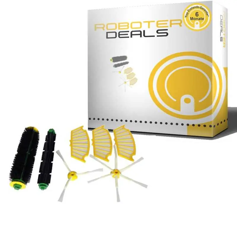 Zubehör Set (Ersatzteile) für iRobot Roomba 500 Modelle (2x Seitenbürste, 3x Filter, 2x Hauptbürste) Direkt Vom Hersteller