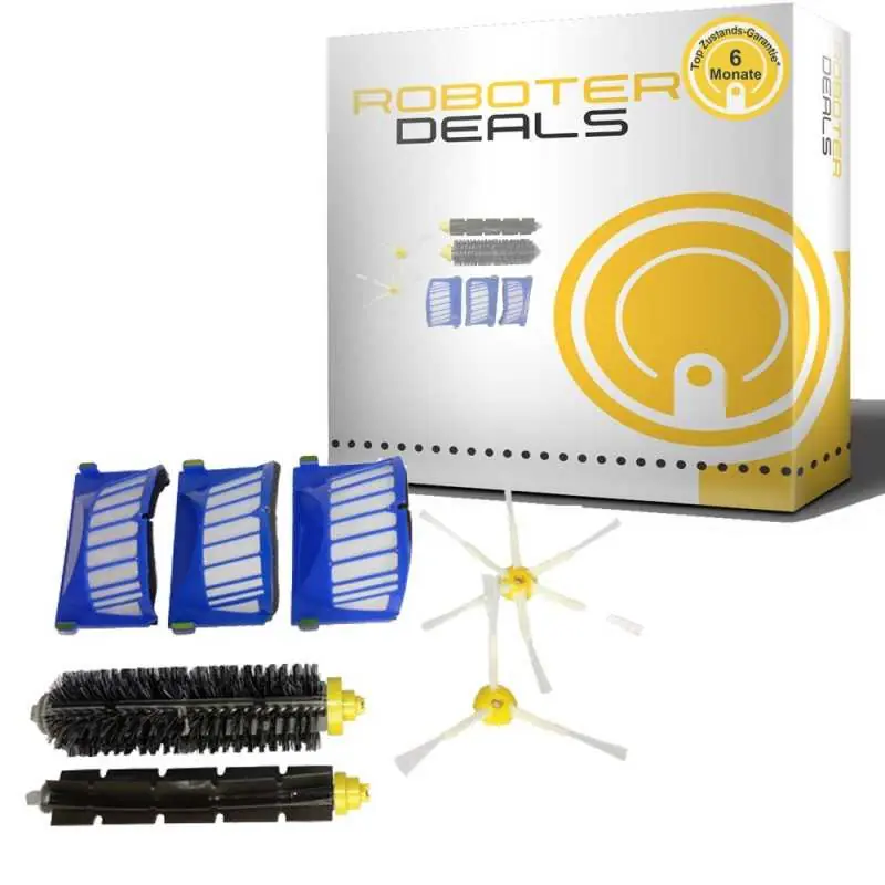 Zubehör Set, Ersatzteile Kit für iRobot Roomba 600 Serie (3x Filter, 2x Seitenbürste, 2x Hauptbürste) Versand Am Gleichen Tag