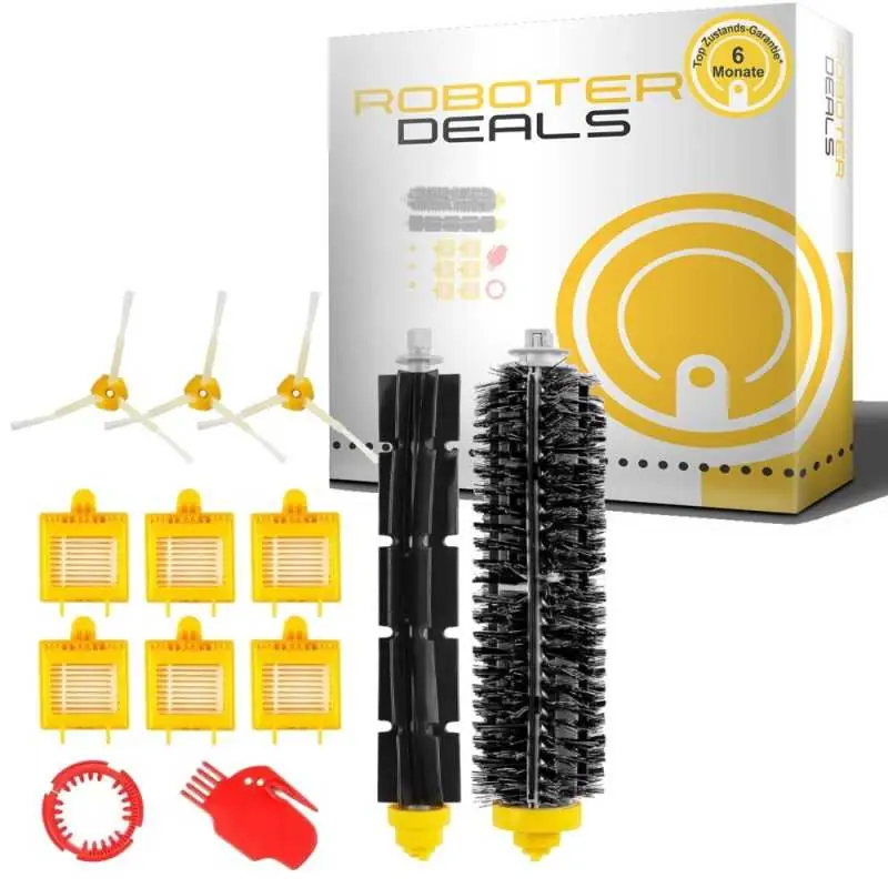 Zubehör Set (Ersatzteile) für iRobot Roomba 700 Serie (6x Filter, 2x Hauptbürste, 3x Seitenbürste, 1x Scheider, 1x HB Reiniger) Kostenloser Rückversand