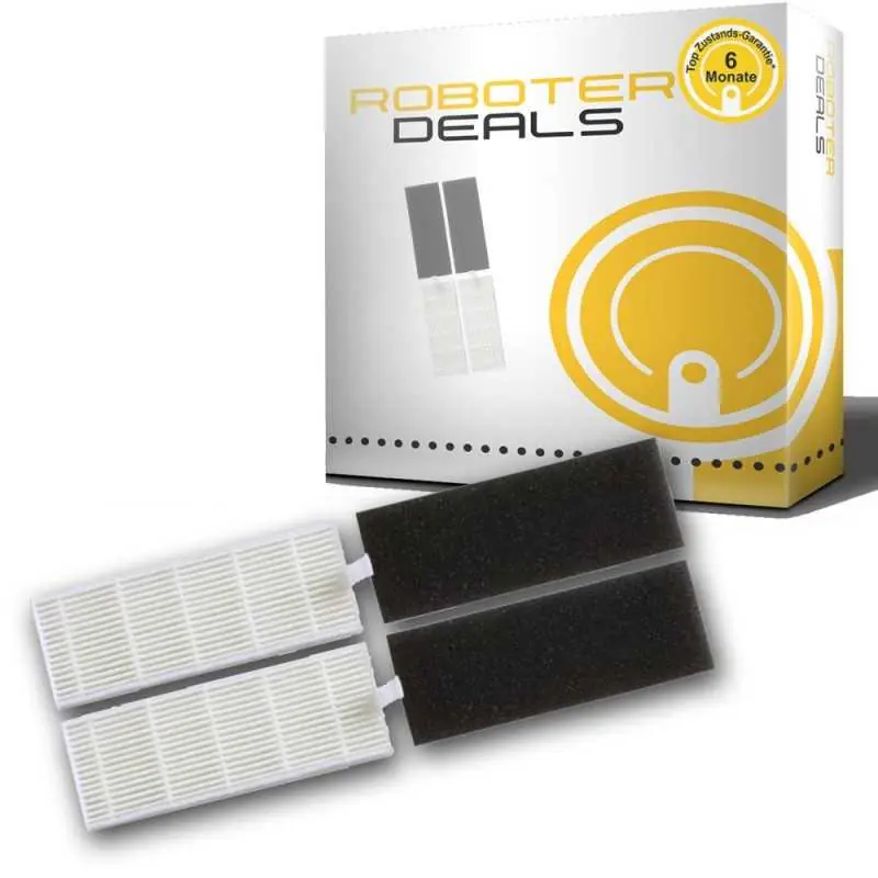 Letzte Chance Feinstaub Filter mit Filterschutz (2 Stück) für Ecovacs Deebot DM82 (D-S762)
