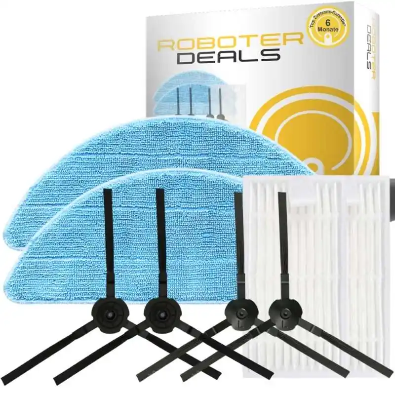 Zubehör Set, Ersatzteile Kit für ILIFE u. ZACO V5, V5s, V5s Pro, V5x (2x Pad, 4x Seitenbürsten, 2x Filter) Neue Ware