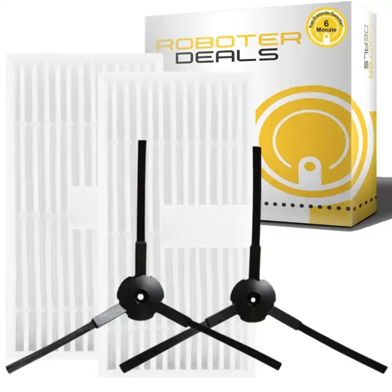 Expressversand Zubehör Set (Ersatzteile) für Medion MD Modelle (2x Seitenbürsten & 2x Filter)