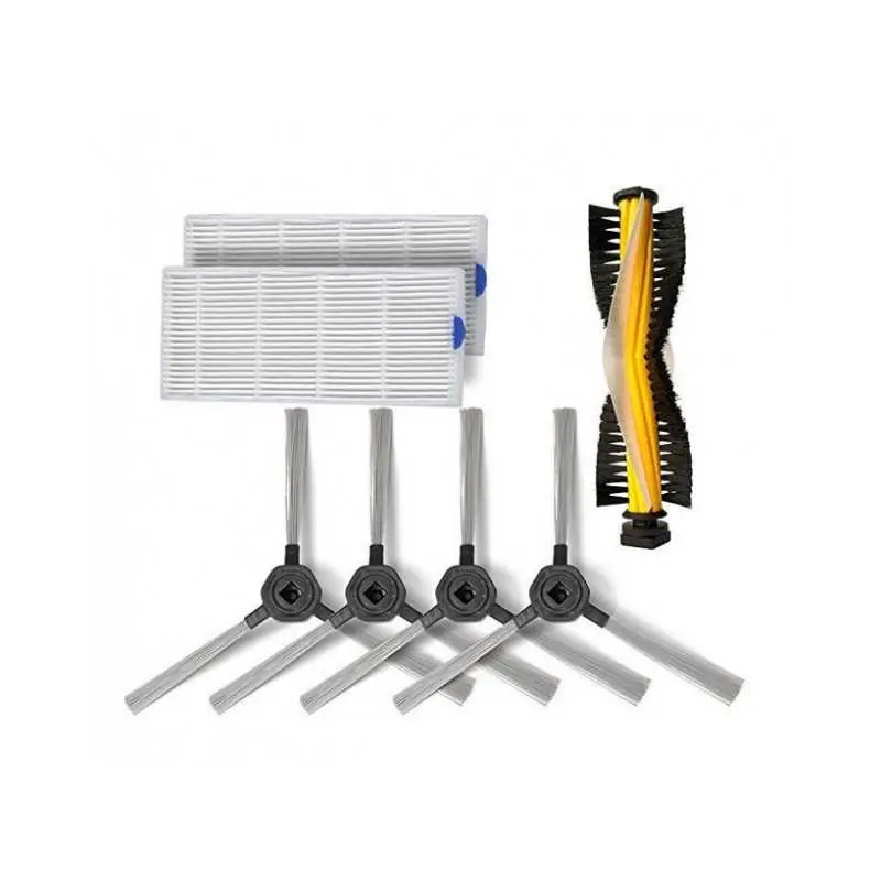 Garantierte Lieferung Reinigungsset mit Hauptbürste für Dibea D960 (2x Filter, 4x Seitenbürste, 1x Hauptbürste)