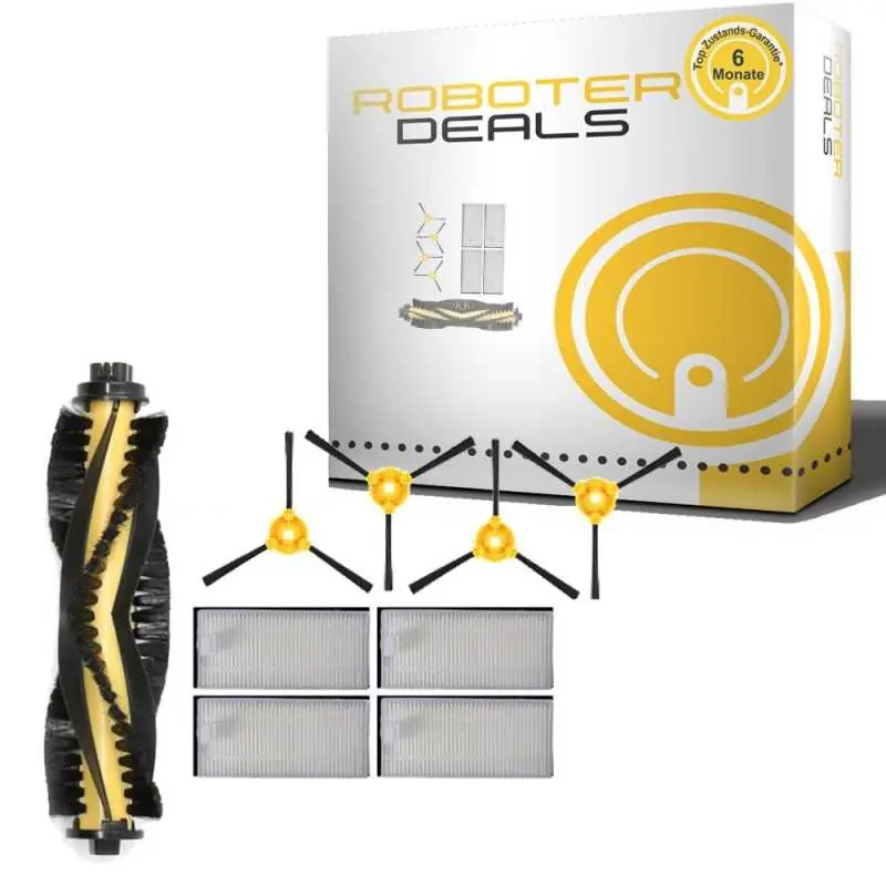 Must-Have Zubehör Set (Ersatzteile) für alle Ecovacs Deebot N79 Modelle (1x Hauptbürste, 4x Filter, 4x Seitenbürste)