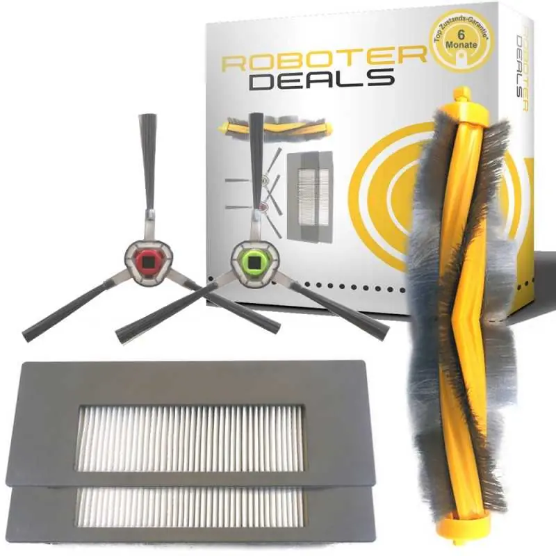 Sonderaktion Zubehör Set, Ersatzteile Kit für Ecovacs Deebot 900 u. D900 (2x Seitenbürsten, 2x Filter, 1x Hauptbürste)