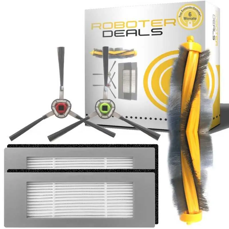 Zubehör Set, Ersatzteile Kit für Ecovacs Deebot OZMO 610 (2x Filter, 1x Hauptbürste, 2x Seitenbürste) Sonderangebot