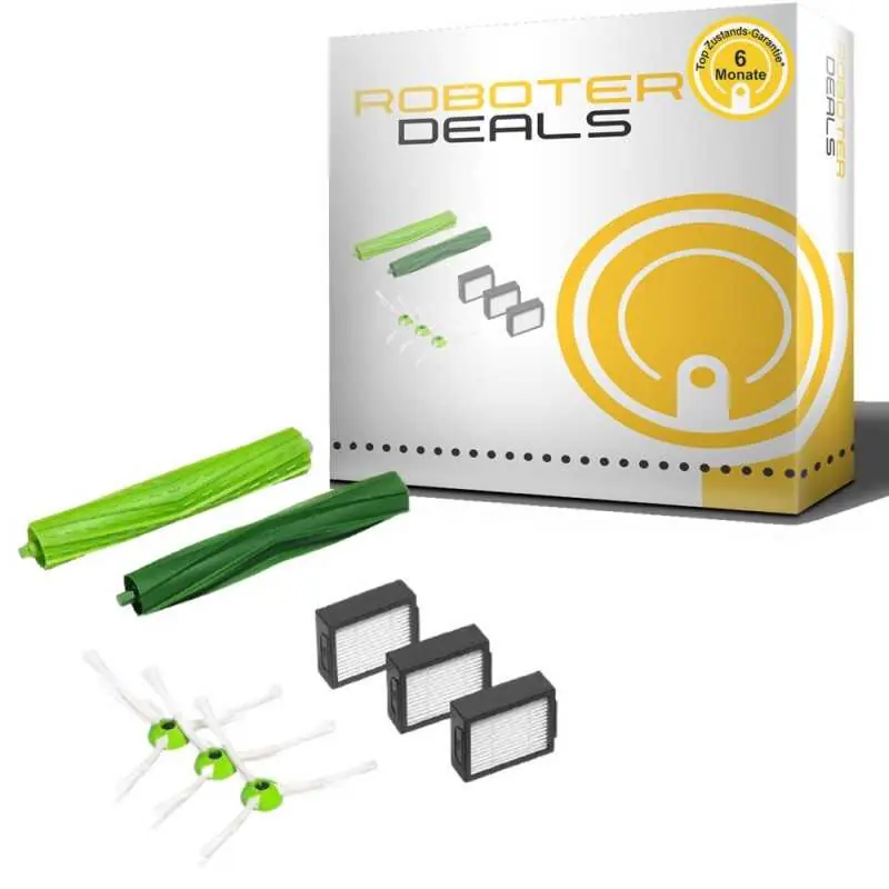 Zubehör Set, Ersatzteile Kit für iRobot Roomba i7, i7 Plus (2x Hauptbürste, 3x Filter, 3x Seitenbürste) Nur Für Kurze Zeit