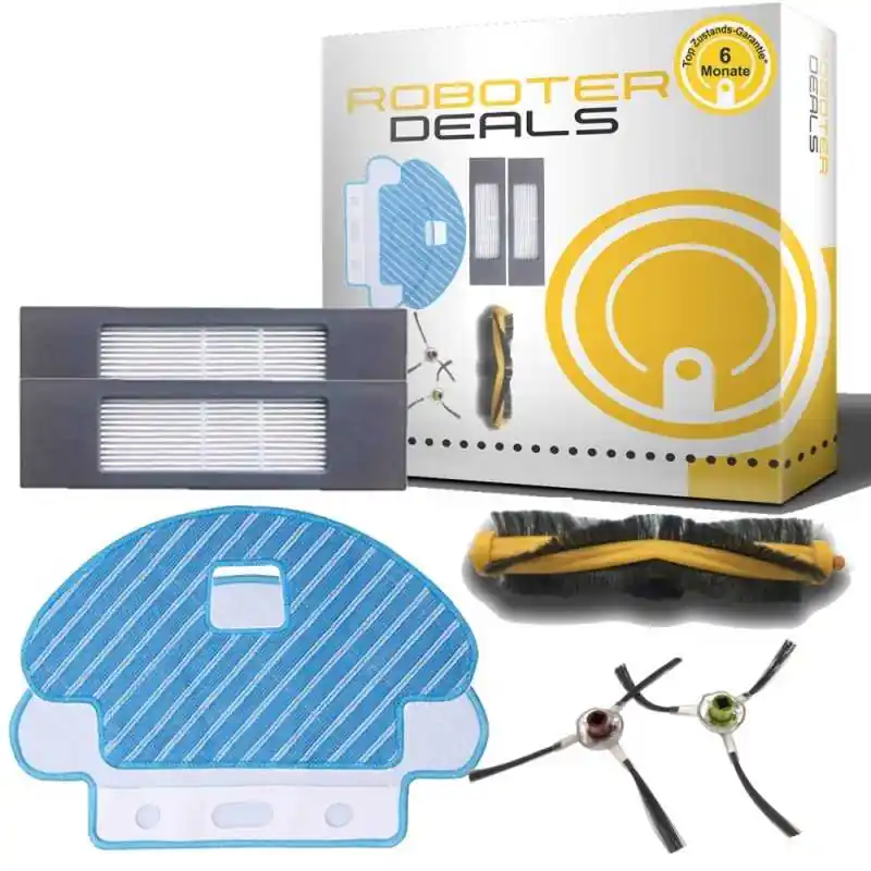 Zubehör-Set (Ersatzteile) für iRobot Roomba Combo Serie (2x Seitenbürsten, 2x Pad, 2x Filter, 1 Hauptbürste)) Letzte Chance