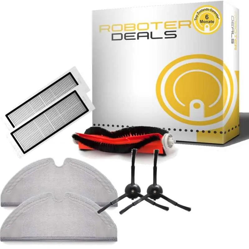 Zubehör Set, Ersatzteile Kit für Roborock E2, E3, E4 (2x Seitenbürsten, 2x Pad, 2x Filter, 1x Hauptbürste) Neu Im Sortiment
