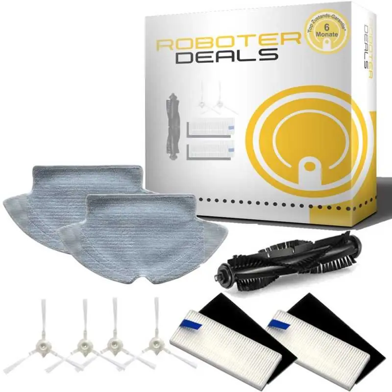 Zubehör Set, Ersatzteile Kit für Saugroboter 360 S6 Modelle (2x Pad, 2x Filter, 4x Seitenbürste, 1x Hauptbürste) Ausverkauf