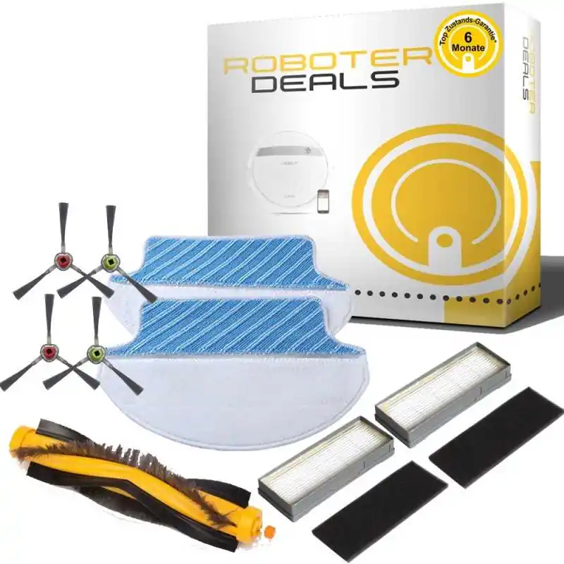 Kostenfreie Lieferung Zubehör Set (Ersatzteile) für Ecovacs Deebot DM85, M85 (2x Filter, 4x Seitenbürste, 2x Pad, 1x Hauptbürste)