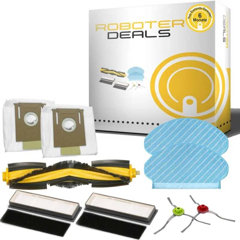 Zubehör Set (Ersatzteile) für Ecovacs Deebot N8+, N8 Pro+ (2x Staubbeutel, 2x Pad, 2x Filter, 2x Seitenbürsten, 1x Hauptbürste) Angebot