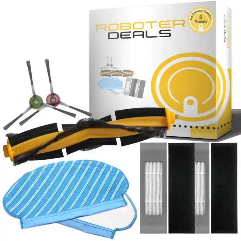 Zubehör Set, Ersatzteile Kit für Ecovacs Deebot N8, N8 Plus, N8 Pro, N8 Pro Plus (2x Pad, 2x Filter, 2x Seitenbürsten, 1x HB) Nur Heute