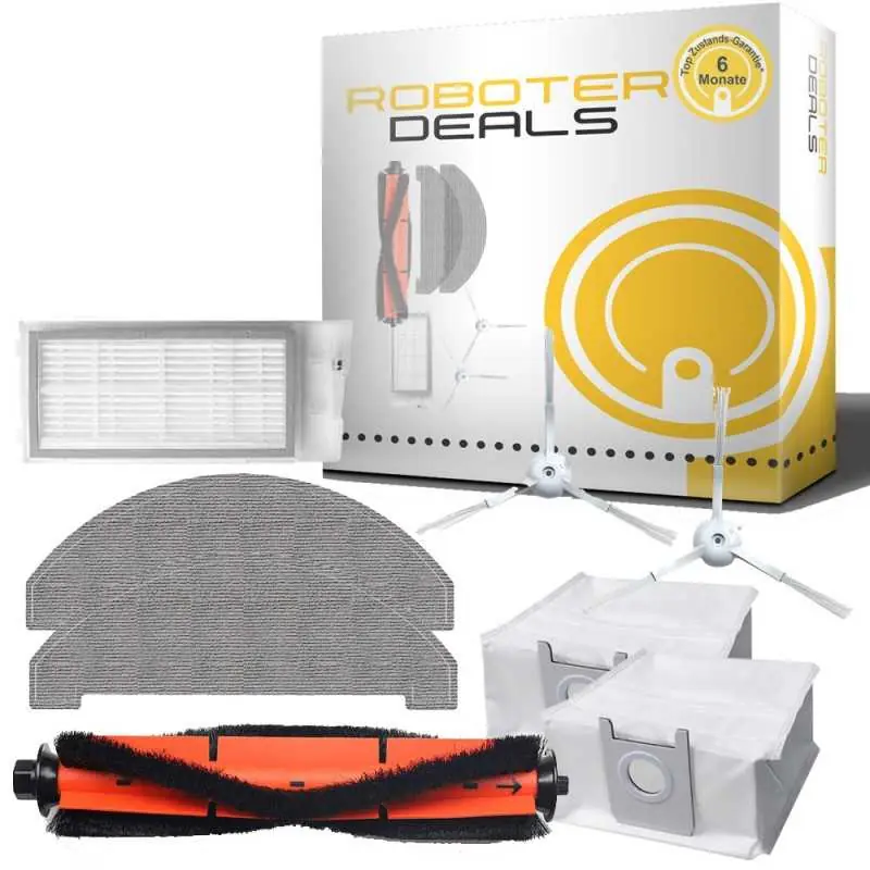 Zubehör Set (Ersatzteile) für ROIDMI EVE Plus (2x Staubbeutel, 1x Filter, 2x Seitenbürsten, 1x Hauptbürste, 2x Pad) Nur Heute